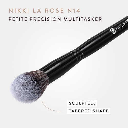 BK Beauty - Nikki La Rose N14 Petite Precision Concealer Brush - Multi-Tasking Tapered Makeup Tool for Under-Eye & Small Areas