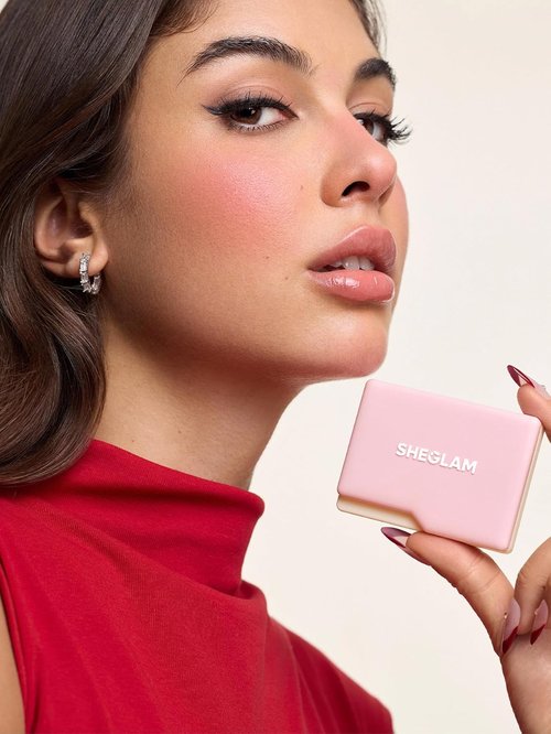 SheGlam Dream Touch Blush - Lightweight, Smooth, Blendable Powder Blush in Love Cake