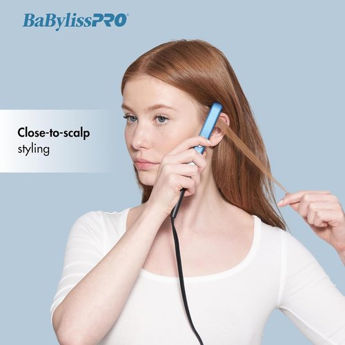 BaBylissPRO Nano Titanium Mini Flat Iron - 0.5" Travel Hair Straightener for All Hair Types