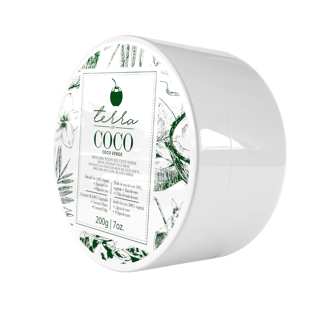 YBERA PARIS Terra Coco Verde Mask | Vegan | Moisturizes and Nourishes | Ideal for Extremely Dry and Worn Hair Damaged by Sun or Chemicals| Removes Dead Cells | Acts as a Sunscreen | 7.0 oz