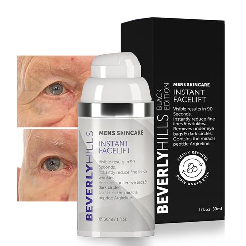Beverly Hills Men's Instant Facelift Eye Serum - Reduces Dark Circles & Puffy Eyes | Anti-Wrinkle Treatment