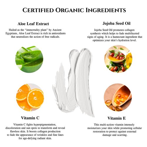 Organic Face Primer Makeup - Hydrating Primer for Smooth, Flawless Makeup Application | Best Primer for Dry, Aging, and Sensitive Skin | Aloe, Green Tea, Vitamins C&E | Silicone Free