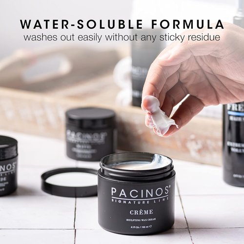 Pacinos Hair Sculpting Wax Cream - Water Soluble Medium Shine for Effortless Styling