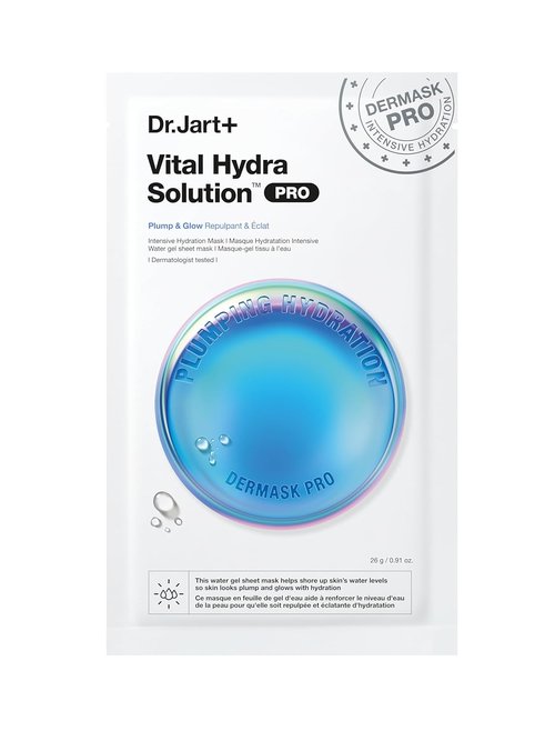 Dr.Jart+ Dermask Vital Hydra Solution - Hydrating Korean Face Mask with Hyaluronic Acid | Glow Boosting Sheet Mask