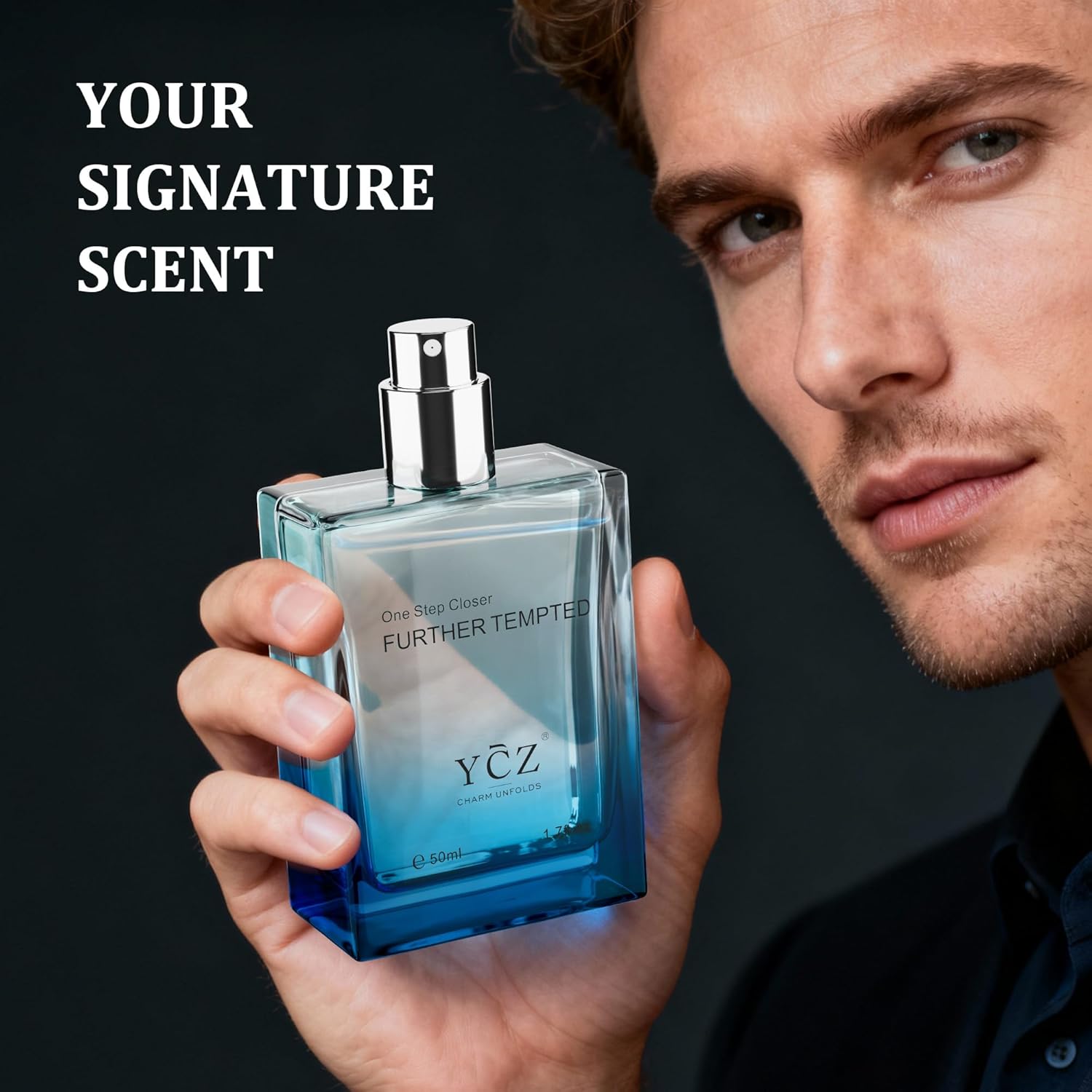 Ycz Men's Blue Wood Shadow Perfume - Long Lasting Eau De Parfum Cologne, 1.7 oz | Ideal Gift for Any Occasion