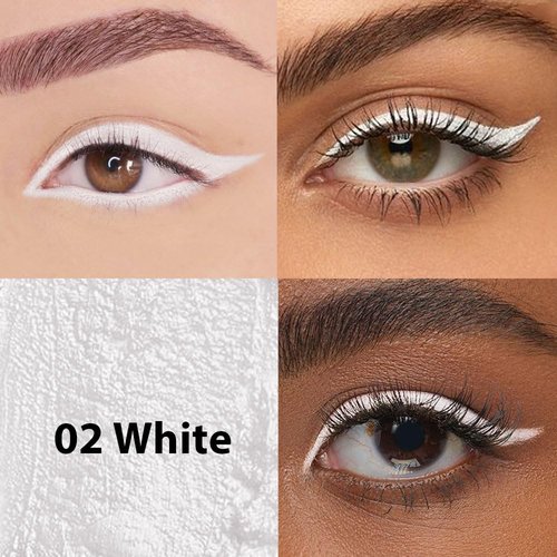 Evpct White Gel Glitter Eyeliner Pencil Set - Waterproof & Smudge-Proof | Perfect for Eye Makeup