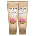 Jergens Natural Glow Self Tanner Body Lotion, Daily Sunless Tanning, Medium to Deep Skin Tone, Daily Moisturizer with Coconut Oil, Vitamin E and Antioxidants, 7.5 Oz, Pack of 2