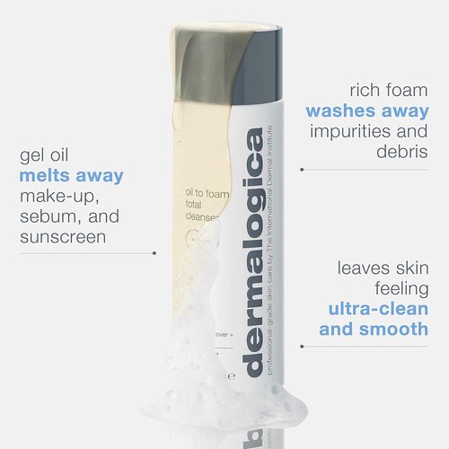 Dermalogica Oil To Foam Cleanser - Effortlessly Removes Makeup & Sunscreen | 8.4 Fl Oz for Healthy Skin