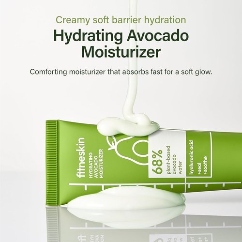 Skiennix Hydrating Avocado Moisturizer - Creamy Soft Barrier Hydration, 1.7 Fl Oz (50ml) | Fragrance-Free Vegan Formula