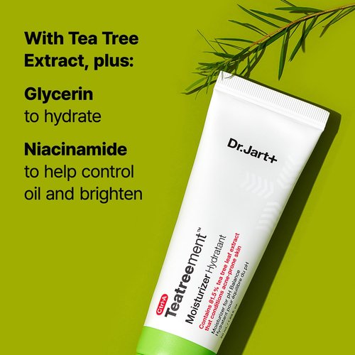 Dr.Jart+ Teatreement Korean Face Moisturizer for Oily Skin with Niacinamide and Glycerin | Korean Skin Care, 1.69 Fl Oz