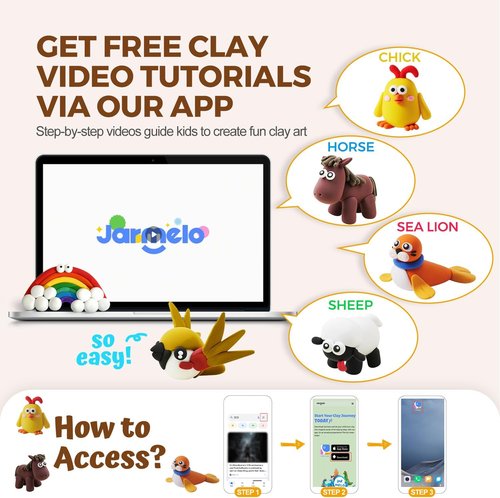 Skiennix Air Dry Clay Kit for Kids - Complete Modeling Set with Storage Box & Tools | Ages 6-12