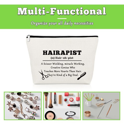 Hair Stylist Gift for Women Makeup Bag Hairdresser Gifts Cosmetology Graduation Presents for Hair Dresser Cosmetic Bags Appreciation Presents for Stylists Barber Hairstylist Retirement Birthday Pouch