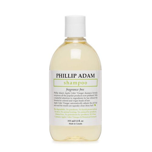 Phillip Adam Fragrance-Free Shampoo - Sulfate & Paraben-Free Formula - pH Balancing for Hair & Scalp - 12 Ounce