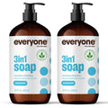 Everyone 3-in-1 Soap | Body Wash, Bubble Bath & Shampoo - Unscented, 32 Ounce (Pack of 2)