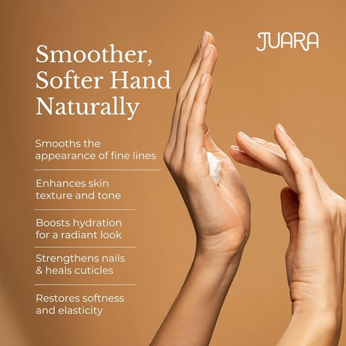 Juara Hand & Nail Balm - Anti-Aging Moisturizing Cream for Dry, Cracked Hands - Coconut Oil & Shea Butter