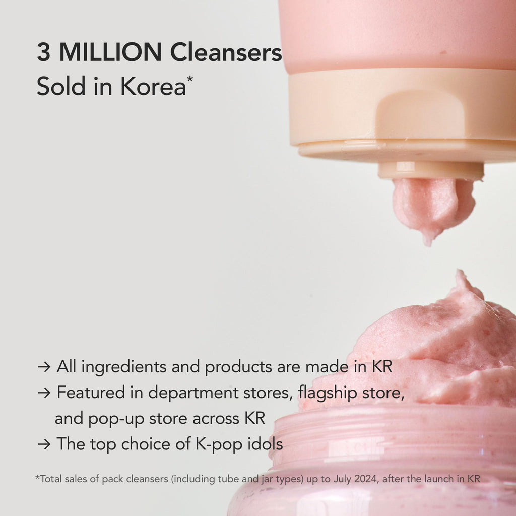 Whipped Korean Skincare Face Wash, Deep Cleansing Vegan Facial Cleanser for Oily Skin and Pore Care with Niacinamide, Hyaluronic Acid, Ceramide, Mugwort & Teatree, Doubles as a Face Mask, 4.5 oz