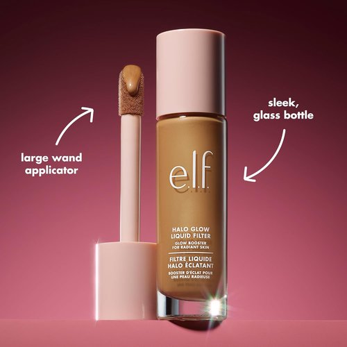 e.l.f. Halo Glow Liquid Filter - Complexion Booster for Radiant Skin, Infused with Hyaluronic Acid, 0.5 Fair