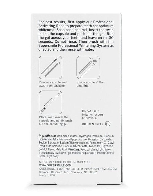 Supersmile Professional Whitening Activating Rods - Enhance Your Smile | 28 Count
