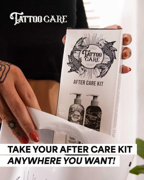 Tattoo Care Tattoo Aftercare Kit - Cream and Soap for Healing, Protecting and Brightening New and Old Tattoos - Cruelty-Free (KIT 6.7 fl OZ each)