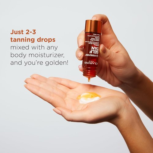 Clarins Self Tanning Body Booster - Natural, Streak-Free Tanning Drops | Hydrating & Buildable Tan | 1 Oz