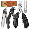 Nail Clippers for Seniors, Heavy Duty Ingrown Toenail Clippers with Long Handle，Angled Head Large Toe Nail Clippers and Slanted Nail Cutter for Thick Nail for Men Women Pregnant Elderly 6Pcs