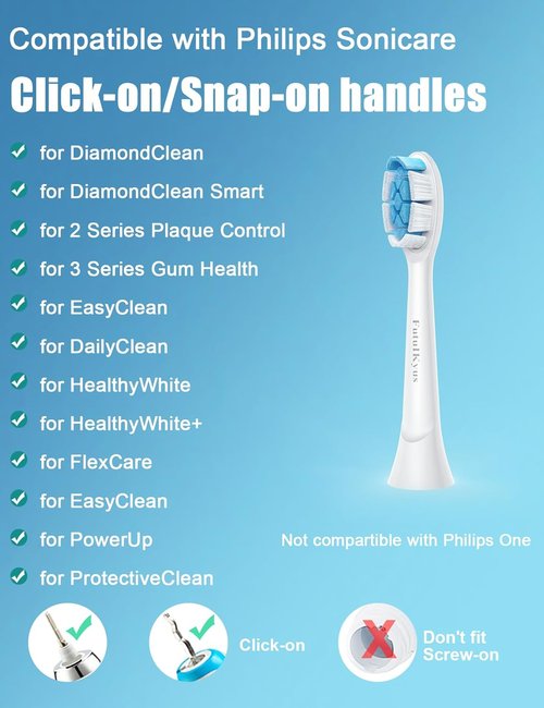 Philips Sonicare Toothbrush Replacement Heads - Diamondclean Electric Brush Refills, 10 Pack White