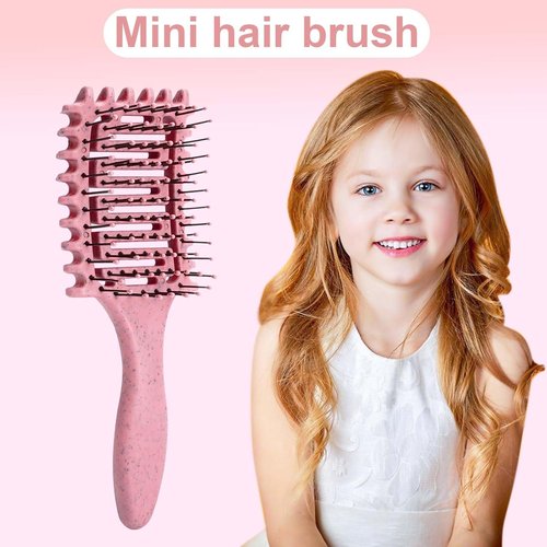 Skiennix Curl Defining Brush - Vented Detangling Tool for Curly Hair | Lightweight 2-Piece Set in Green
