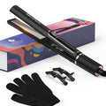 MiroPure Flat Iron Hair Straightener, 1 Inch Titanium Plates Hair Straightener with 15S Heat-up, Professional MCH Ceramic Negative Ion Hair Iron Dual Voltage for Women Hair with Auto Shut-Off F oH
