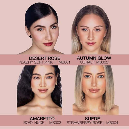 Bellapierre Mineral Blush - Lightweight Loose Powder Cheek Color with Warm Dewy Finish | Talc-Free, Hypoallergenic - 0.3 oz - Desert Rose
