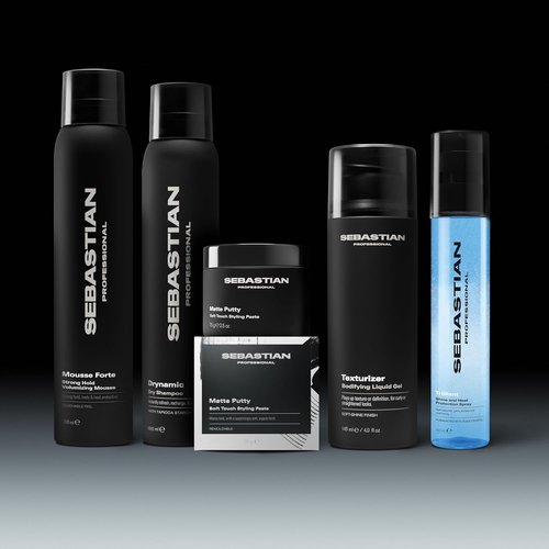 Sebastian Grunge Waves Cocktail Set - Thermal Protection & Shimmer Spray 5.07 fl oz | Extra Hold Hairspray 10.6 oz