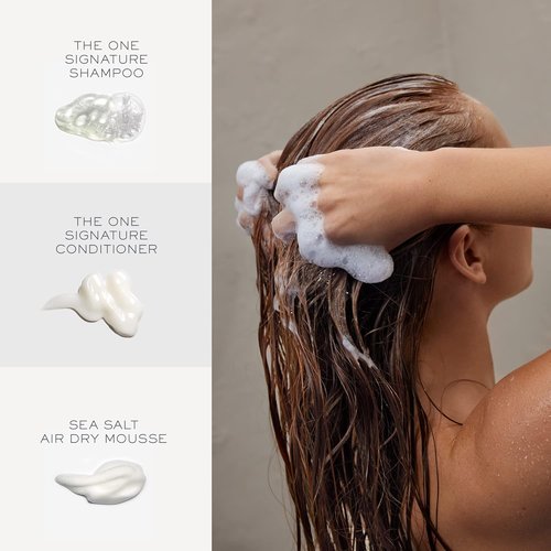 Kristin Ess Hair The One Signature Set - Sulfate-Free Clarifying Shampoo & Hydrating Conditioner + Volumizing Mousse for Wavy & Curly Hair (Pack of 3)