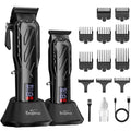 Brightup Barber Hair Clippers [Brushless 9000RPM & Cordless] for Men, Professional Clippers & Trimmers Set with USB-C Charging Stand, Hair Tools Cutting Kit with LCD Display, Gift for Men