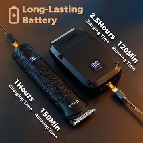 Ufree Beard Trimmer for Men, Foil Shaver Electric Razor, Shavers for Body Face Nose Ear, Cordless Hair Trimmer, Professional Hair Clippers, Mustache Grooming Kit Birthday Gifts for Men