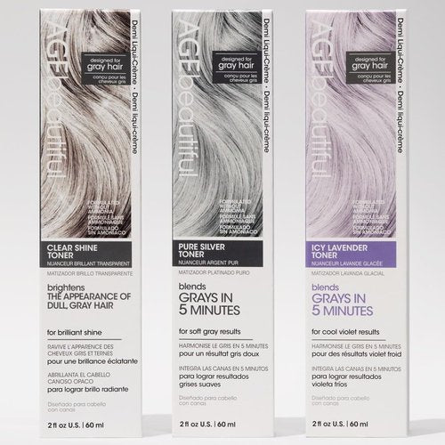 AGE Beautiful Demi Liqui-Creme 5-Minute Express Toner - Blend & Enhance Gray Hair | Ammonia-Free Formula for Shine & Custom Shades