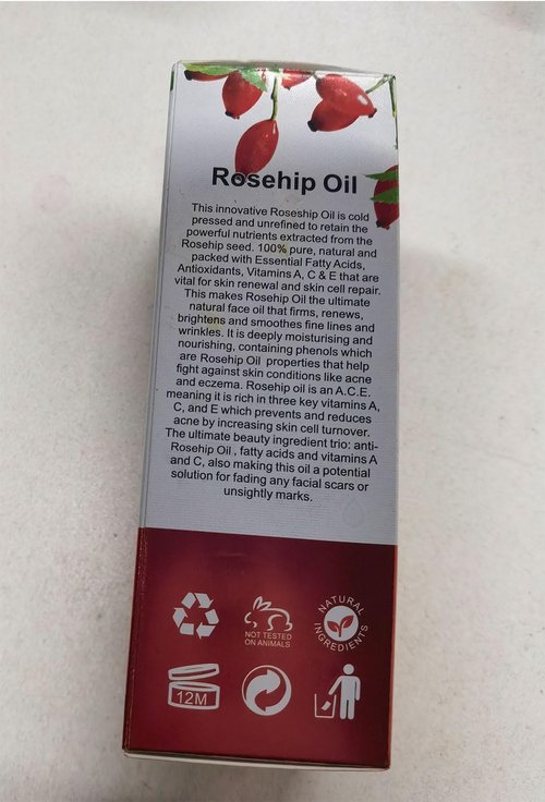 Onznoz Rosehip Oil for Face, Rose Hip Oil Organic Rosehip Seed Oil 100% Pure Cold Pressed for Anti-Aging, Nourishing Hair Care, Face & Skin (2.02 Fl Oz)