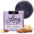 Loxy Purple Toning Shampoo Bar - Biotin & Almond Oil for Blonde/Grey Hair | Vegan & Cruelty Free | Zero Waste