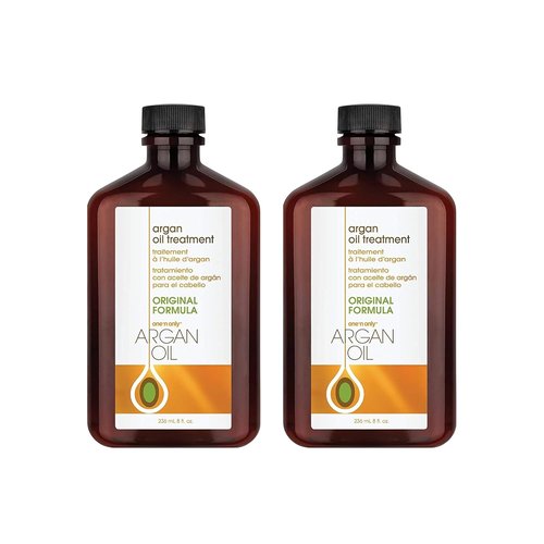 One 'N Only Argan Oil Hair Treatment - Lightweight Hydrating Oil for Natural Hair, Wigs & Extensions - Shine Enhancer & Heat Protectant (8 oz, 2pk)
