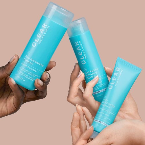 Paula's Choice CLEAR Acne Treatment Kit - Daily Cleanser, 2% Salicylic Acid & Benzoyl Peroxide | Fragrance-Free Set of 3