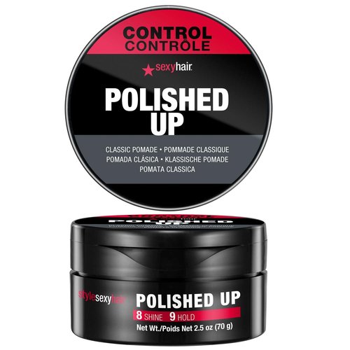 SexyHair Style Polished Up Pomade - Classic Shine & Hold for Effortless Styling | Easy Wash Out