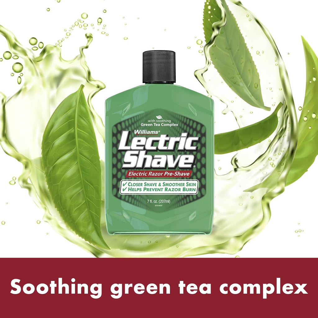 Williams Lectric Shave Electric Razor Pre-Shave Lotion - 7 Ounce for Smooth Shaving