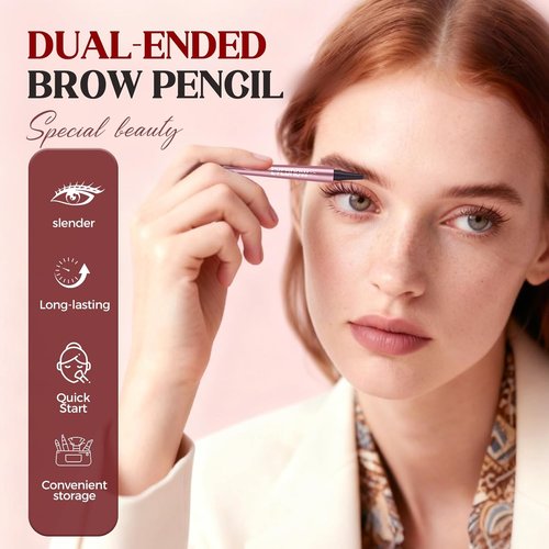 Skiennix Microblading Eyebrow Pen - Waterproof 4-Tip 3D Pencil for Long-Lasting, Natural Look (Black)