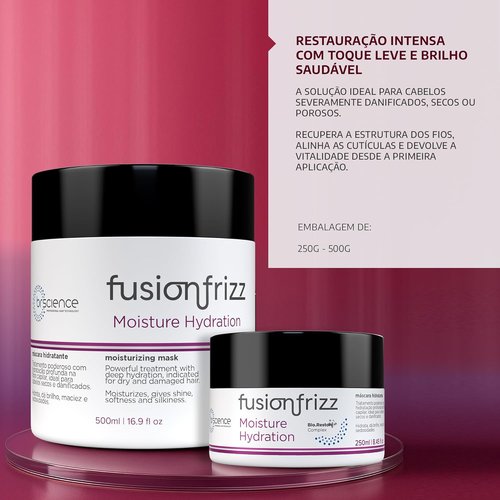 Brscience Fusionfrizz Moisture Hydration Mask - Reconstructive Treatment for Damaged Hair | 500mL