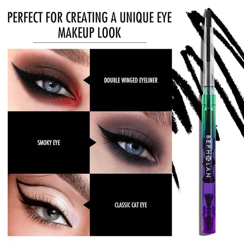 BEPHOLAN Waterproof Gel Eyeliner Pencil - Long-Lasting, Smudge-Proof Eye Liner for Women | Black
