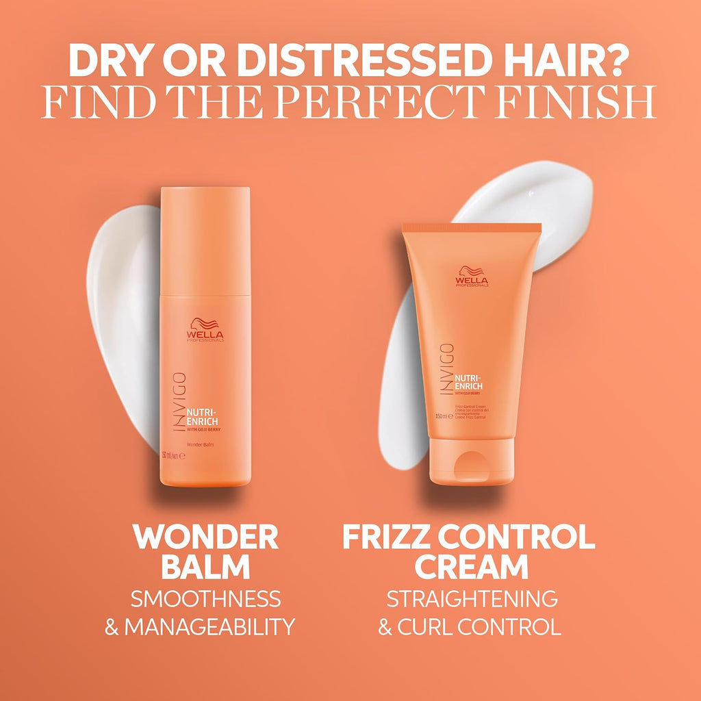 Wella Professionals Invigo Nutri-Enrich Frizz Control Cream - Deep Nourishment & Anti-Frizz for Dry Hair | 5.07 oz