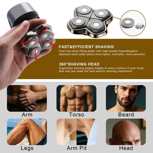 Shaver PRO 4 Head Replacement Blade Compatible with Skull Pitbull,Butterfly kiss pro & Palm Shavers,Electric Shaver & Head Shaver Blade for Bald Head Shavers for Men/Women (1 Pcs)