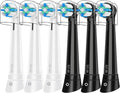 iO Replacement Heads Compatible with Oral b iO 2/3/4/5/6/7/8/9/10 Series Electric Toothbrush,Toothbrush Heads with Medium-Hard Bristles for Plaque Removal & Teeth Care,6pcs