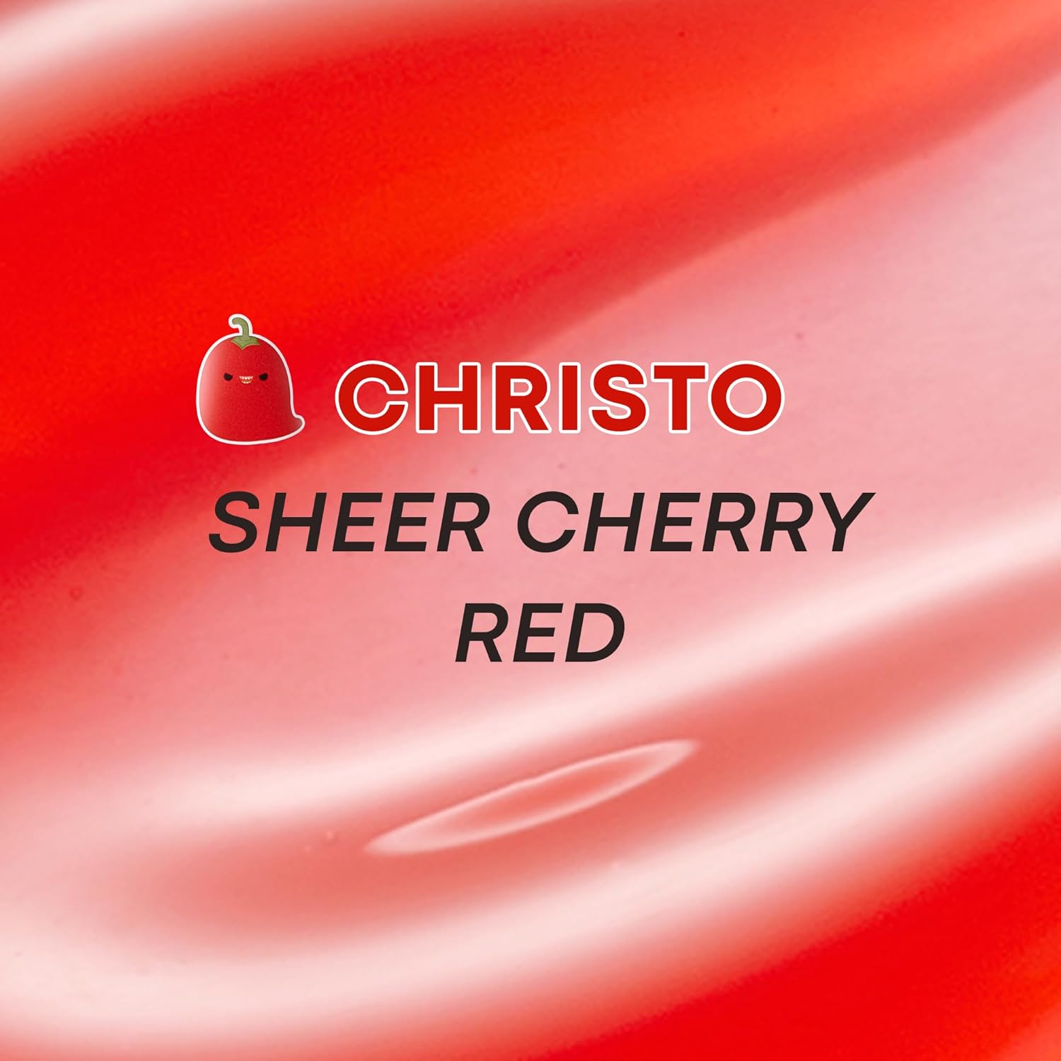 TONYMOLY Christo Keychain Lip Gloss - Hydrating Sheer Cherry Red Tint with Cherry Extract & Rosehip Oil, 11ml