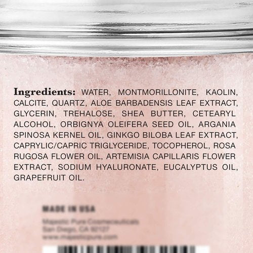Majestic Pure Himalayan Clay Mud Mask for Face and Body Exfoliating and Facial Acne Fighting Mask - Reduces Appearance of Pores, 10 oz