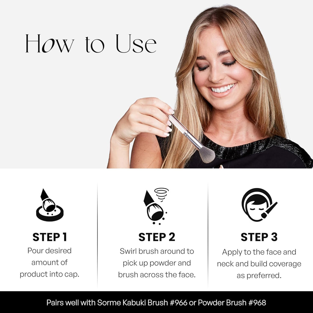 Sorme Treatment Cosmetics Mineral Secret Powder - Hypoallergenic Matte Setting Powder with SPF15 | Oil-Control Formula