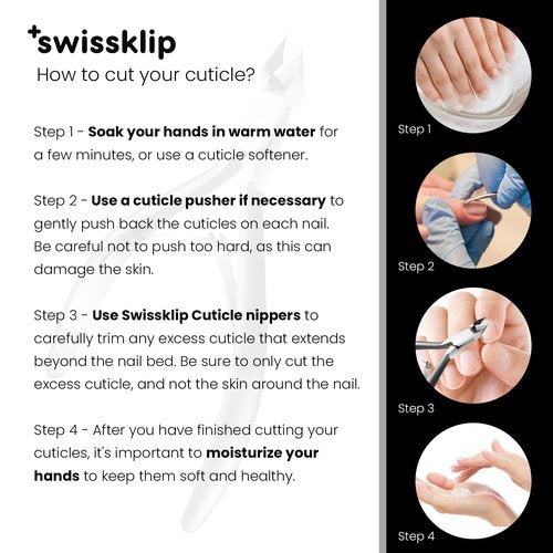 Swissker by Swissklip Cuticle Trimmer, Cuticle Remover, White Elephant gifts, Cuticle Nippers, Cutter, Nail Nipper used along with Cuticle Pusher Tool, Nail Cuticle Trimmer